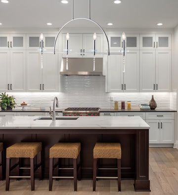 Doris 41" Linear Metal/Crystal LED Pendant - JONATHAN Y
